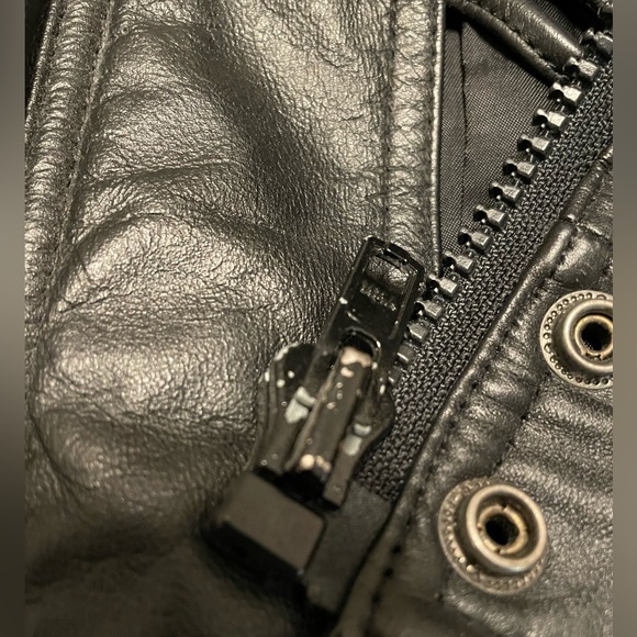 Greg Bell Men's Size M Soft Genuine Leather Black Bomber Jacket - Picture 15 of 15